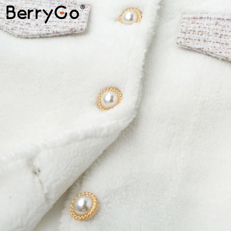 BerryGo Твидовые костюмы из двух предметов Женский комплект одежды осенне-зимний костюм в стиле пэчворк однобортная Офисная Женская юбка, костюмы женские
