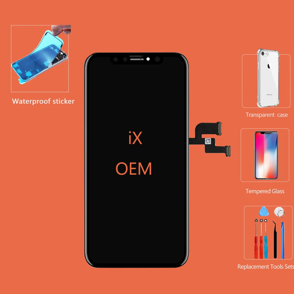 ЖК дисплей для iPhone X XR XS Max оригинальный iPhoneX TOP сенсорный экран с дигитайзером в