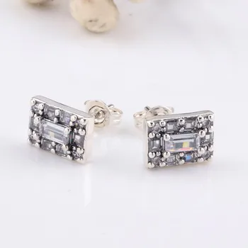 

Original 925 Sterling Silver Pan Earring Exquisite Crystal Cz Stud Pan Earrings For Women Wedding Gift Fashion Jewelry