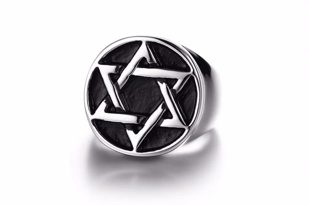 mprainbow STAR OF DAVID Signet Rings 14