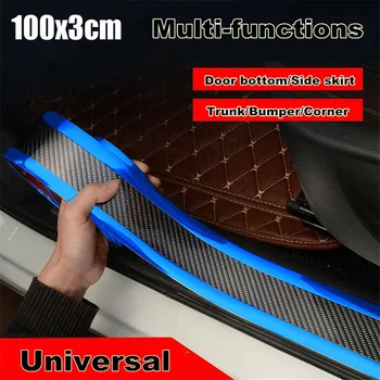 

Carbon Fiber Anti-Collision Strip Blue 1 Meter Edge Door Carbon Fiber Blue