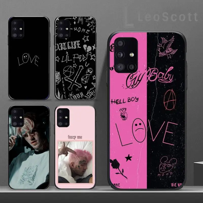 Чехол для телефона Lil Peep Hellboy Love Samsung A32 A51 A52 A71 A50 A12 A21S S10 S20 S21 Plus Fe Ultra | Мобильные