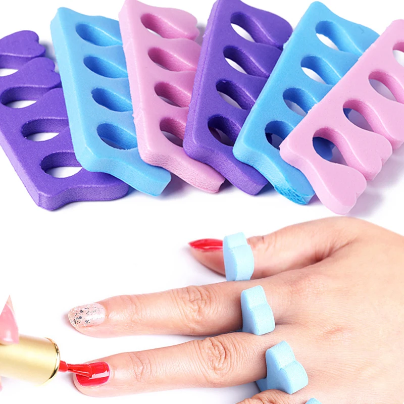 A Pair Professional Soft Foams Cotton Finger Toe Separators Nail Manicuring Foots Sponge Soft Gel UV Tools Manicure Pedicure nail art tools toe separators toe spreader finger toe separator