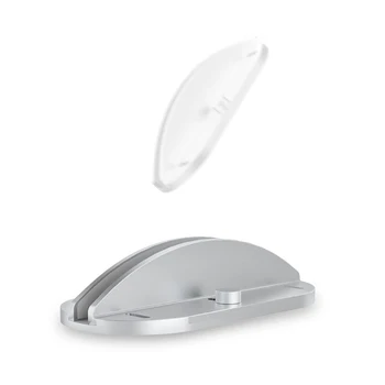 

Lightweight Aluminum Space-Saving Vertical Notebook Stand Double Desktop Stand Holder with Adjustable Dock Mounts