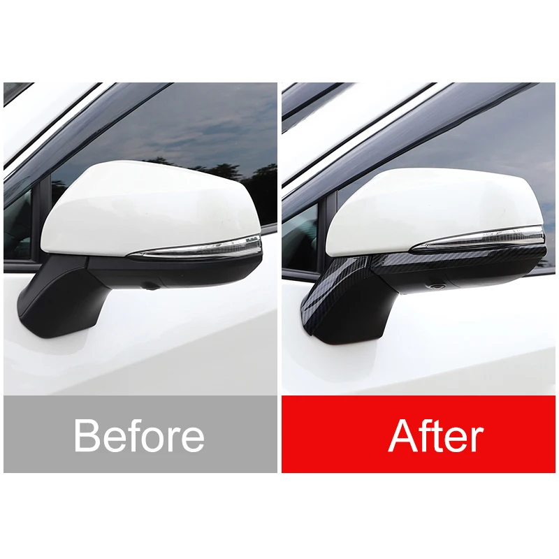 Window Door Cover Trim Car Rearview Mirror Protector For Toyota RAV4 XA50 RAV 4 XA 50 Hybrid Car Rearview Mirror Side Molding Cover Trim Accessories