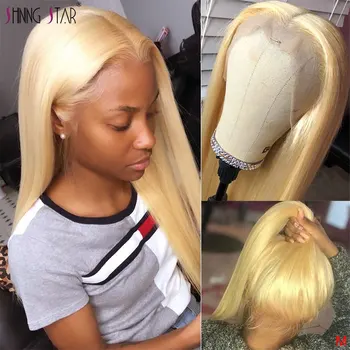 

613 Full Lace Wig Human Hair Brazilian Straight Hair Honey Blonde Full Lace Wig Pre Plucked With Baby Hair 150 Shining Star Remy