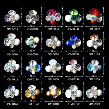 

Cross-border for nail art accessories wholesale nail alloy ornaments pile drill hand ablaze drop round square