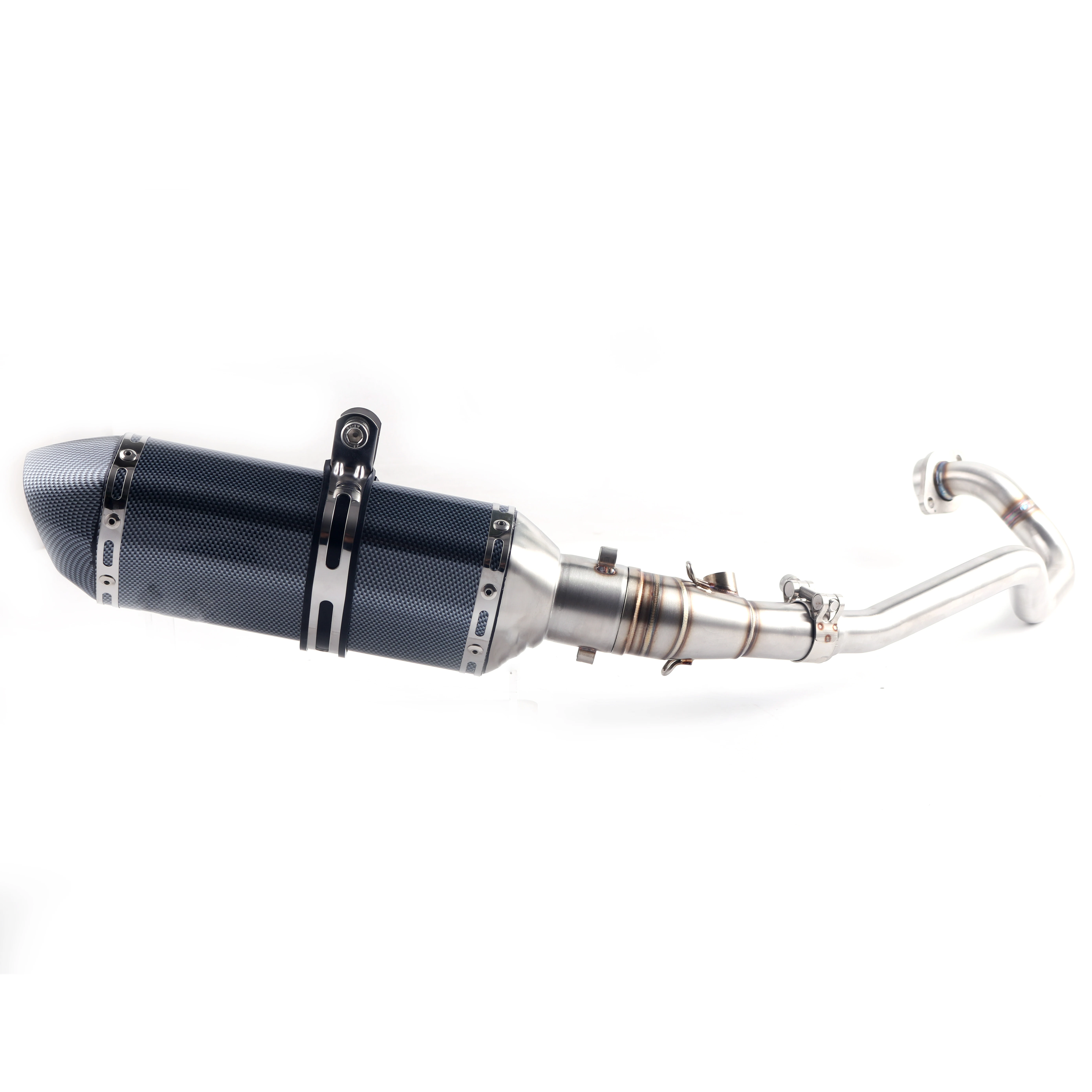 MOTORCYCLE FULL SYSTEM EXHAUST MUFFLER ESCAPE MIDDLE LINK PIPE SLIP-ON FOR YAMAHA FO RZA300 RZA 300 2018 2019 | Автомобили и