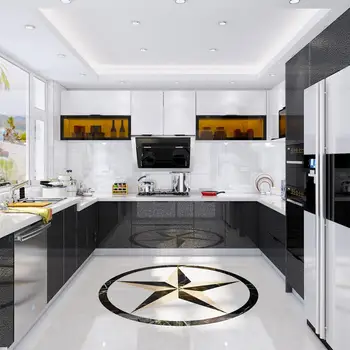 

CBMMART Factory modern lacquer kitchen cabinet design