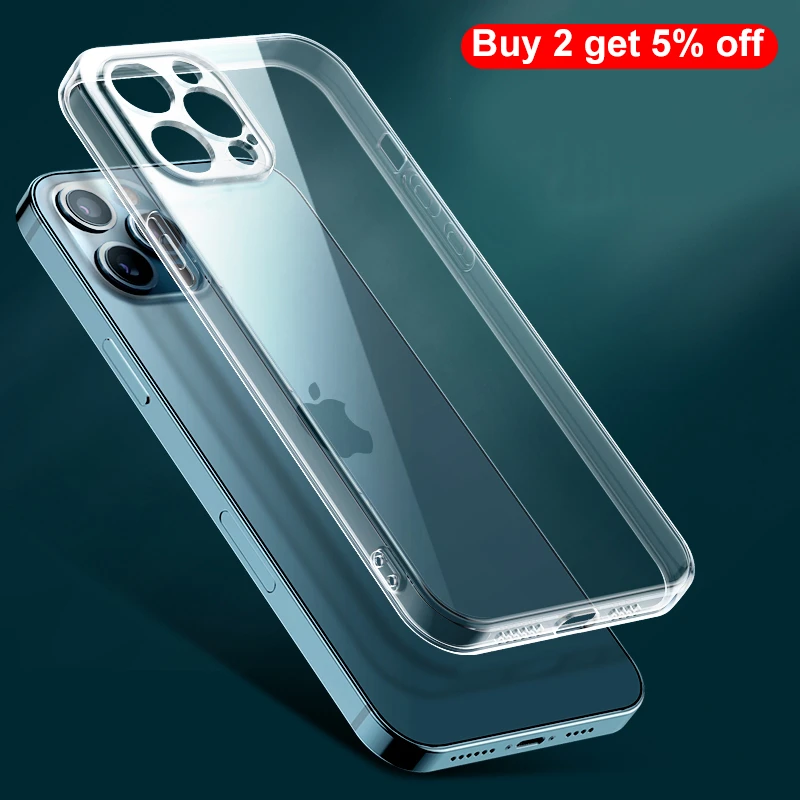 Soft TPU Phone Case For iPhone 11 12 Pro Max XS Max XR X 12 mini Case For iPhone 6 6s 7 8 plus SE 2020 Back 13 Cover transparent iphone 12 mini clear case