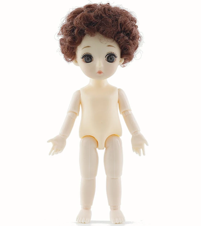o 13 подвижных шарнирных 16 см 1/8 куклы мини BJD Детская кукла розовый желтый серебряный волосы обнаженные женщины тела модные куклы игрушки для девочек подарок - Цвет: o