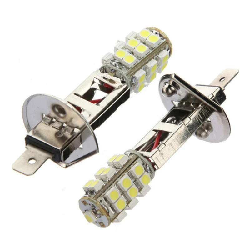 Автомобильные противотуманные фары 6 шт. H1 H3 25smd светодиодные лампы высокой мощности 3528 1210 дневные ходовые Автомобильные светодиодные лампы автомобильные лампочки