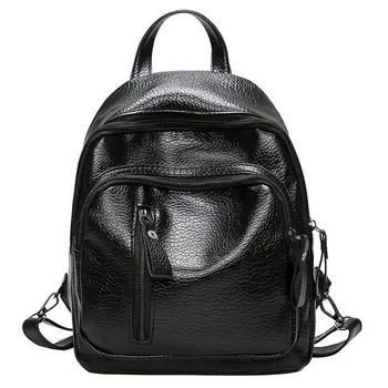 

Women Leather Backpacks Zipper Female Chest Bag Sac a Dos Travel Back Pack Ladies Bagpack Mochilas School Bags For Teenager