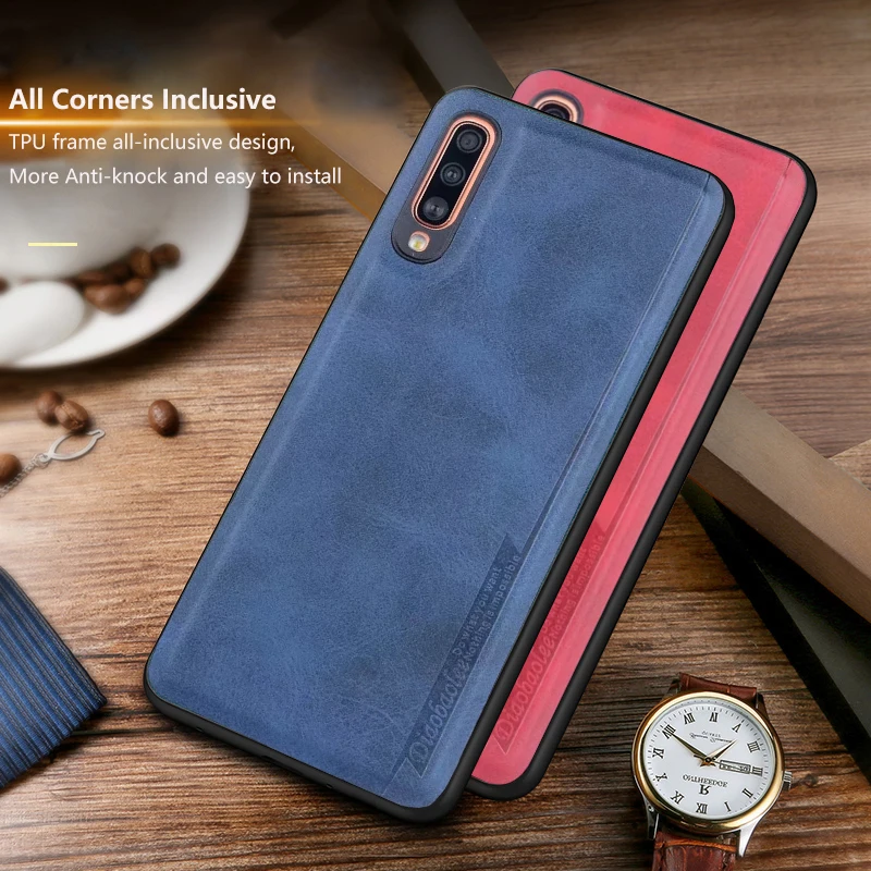 Роскошный магнитный автомобильный чехол для samsung Galaxy A70 A60, чехол для телефона samsung A50 A40 A30, тонкий PU кожаный чехол
