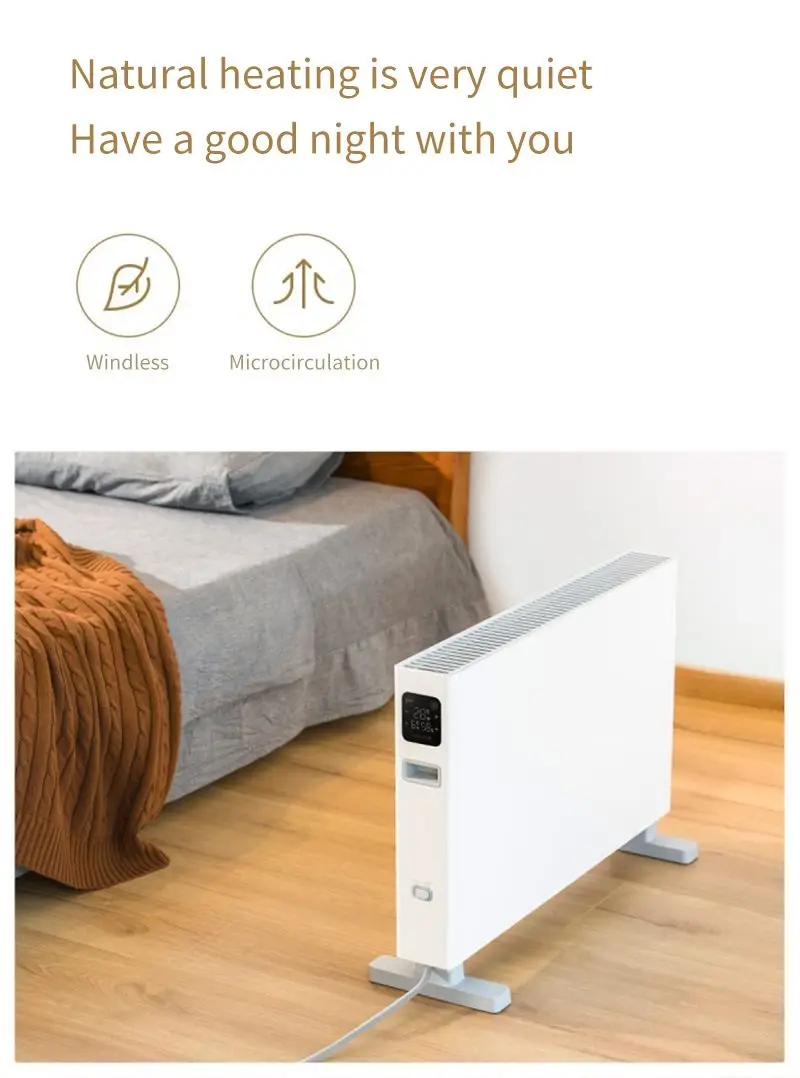 Smartmi электрический радиатор умная версия Быстрый конвекторный вентилятор для камина настенный обогреватель бесшумный быстрый удобный радиатор для дома
