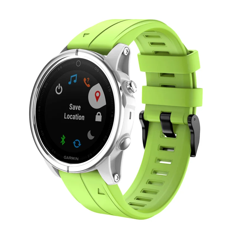 20 мм силиконовый ремешок для часов браслет на петле для Garmin Fenix 5s Fenix 5s Plus NC99 - Цвет: Зеленый