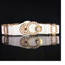 

Women's Belts Korean Women's Belts Skirt Fashion Girdle Diamond Punk Ladies Belts Casual Ladies Girdle Off White Belt