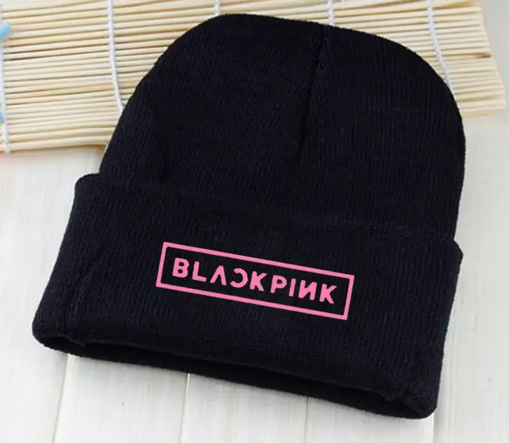 Новое поступление kpop bangtan boys young forever vixx черно-розовая шапка с принтом логотипа для зимы унисекс k-pop beanies& skullies черные шапки - Цвет: black rose