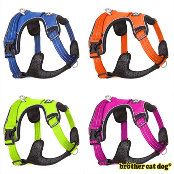 

Strong Pet Dog Harness For Dogs Training Vest Medium Big Dogs Adjustable Outdoor Protective Harness Collar Pitbull S-XL
