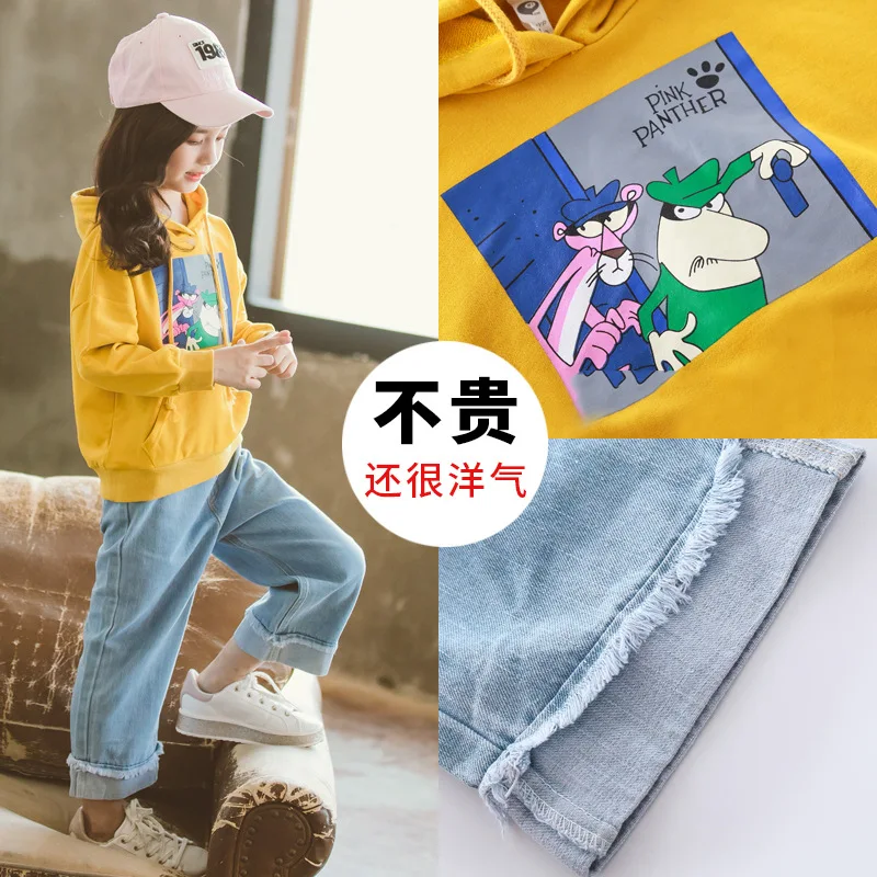 

Childrenswear 2020 New Products Girls Western Style Set Sweet Big Boy CHILDREN'S Sweater Cowboy Two-Piece Set