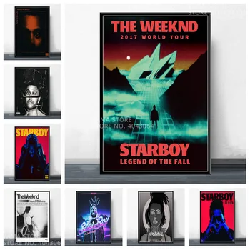 

J226 The Weeknd Hot Album Star Boy Hot Music Star Gift Wall Art Decor Painting Poster Prints Canvas