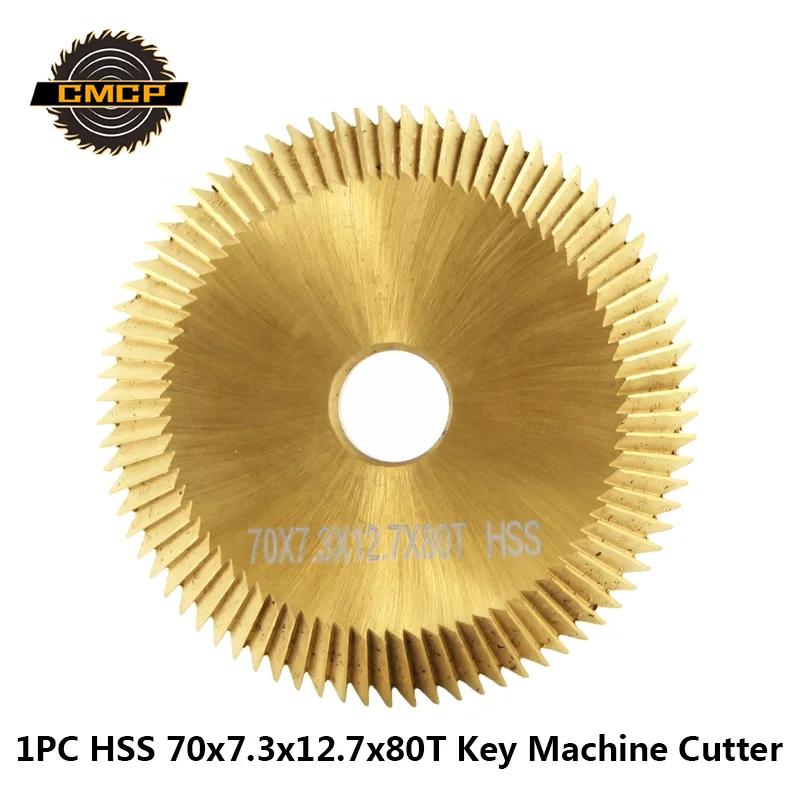 Online 1pc Titan Beschichtet Schlüssel Maschine Cutter 70x7,3x12,7mm 80T HSS Schlüssel Duplizieren Maschine Sah klinge für Schneiden Tasten Schlosser Werkzeuge