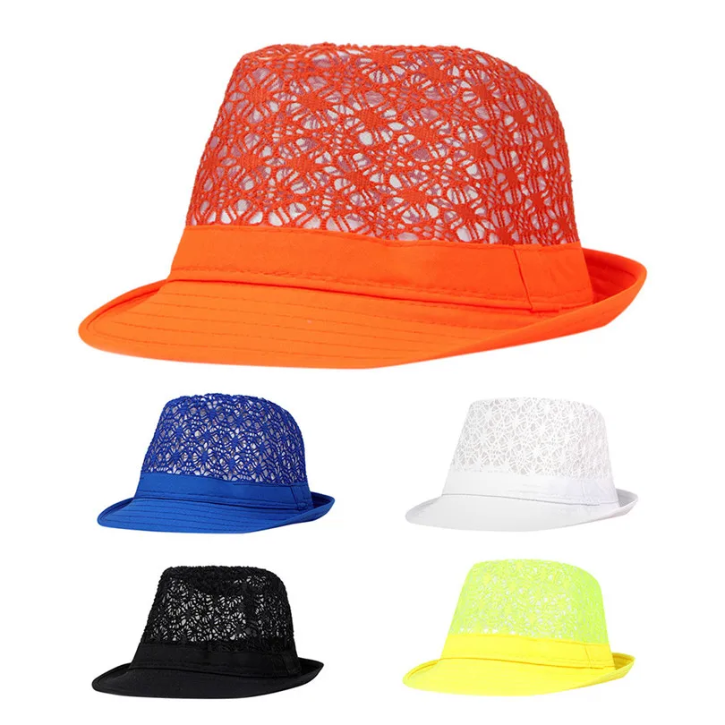 New 2019 Summer Men Women Beach Sun Hats For Party Packable Breathable Hollow Out Sun Beach Hat Cuban Trilby  (3)