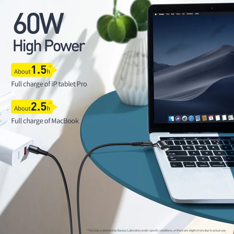 Кабель Baseus 2в1 usb type C и кабель для быстрой зарядки PD iPhone USB Apple Lightning|Кабели