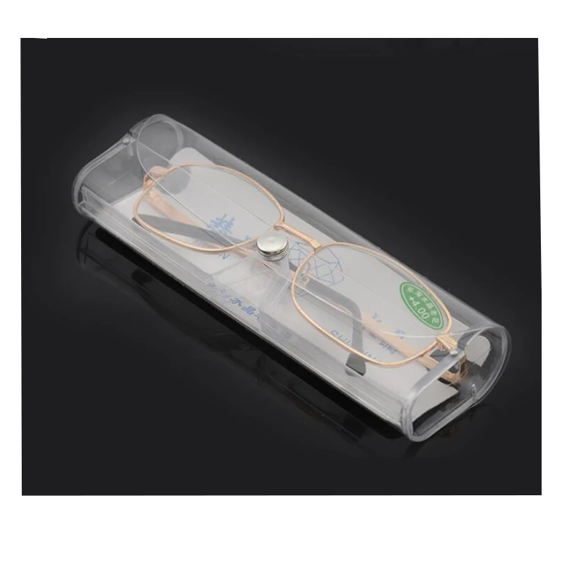

10pcs Clear PVC Eye Glasses Box Protection Carry Box Eyewear Accessoires fashion Sunglasses case presbyopic glasses storage box