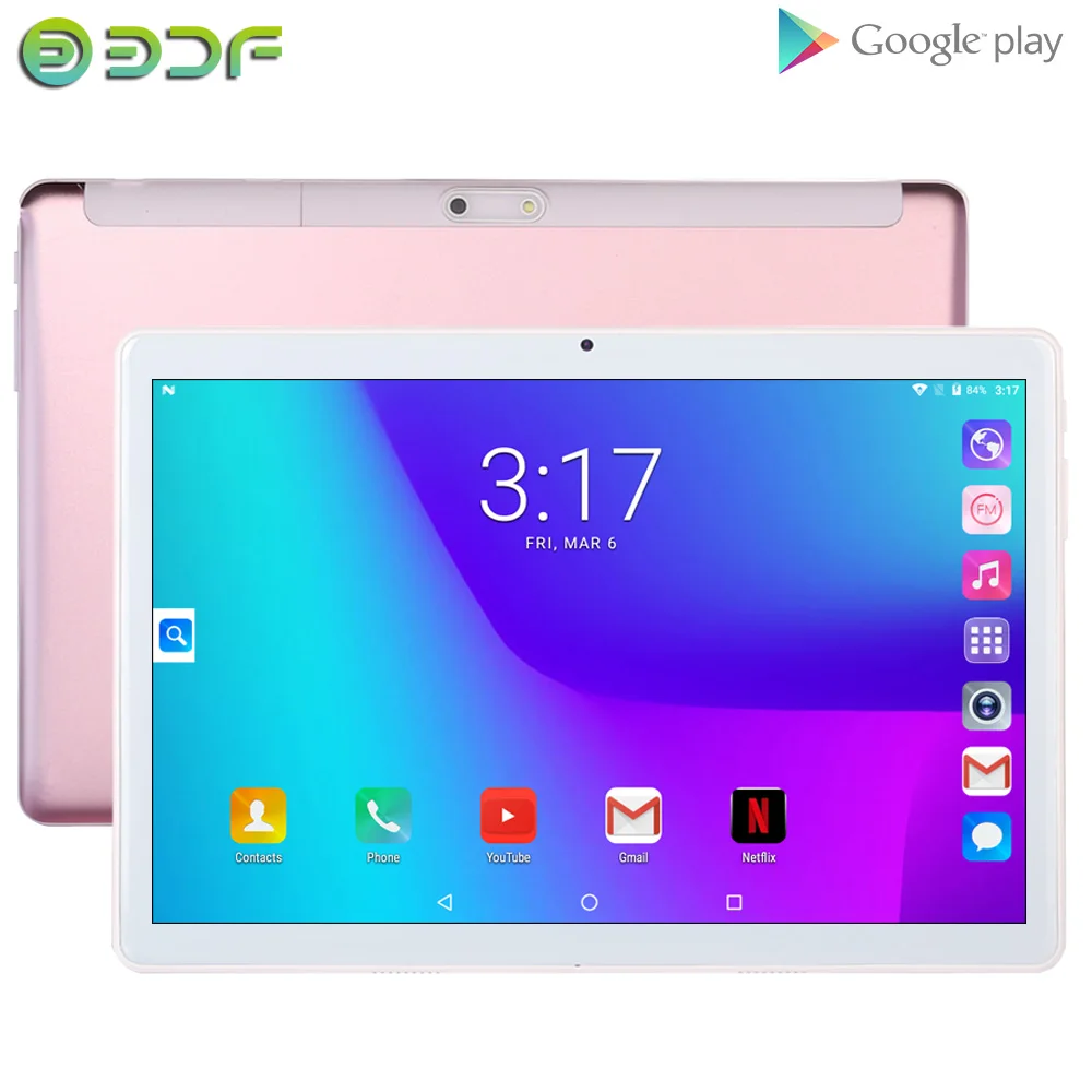 

BDF 10.1 inch Wifi Tablet Android 9.0 Octa core 1280*800 IPS Tablets PC RAM 8GB ROM 128GB OTG LTE Dual SIM Phone call GPS Google