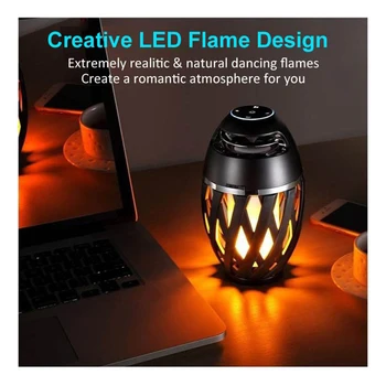 

Bluetooth Wireless Speaker LED Flame Light Speaker Portable Loudspeaker Outdoor Player with LED Flame Torch Light Flicker