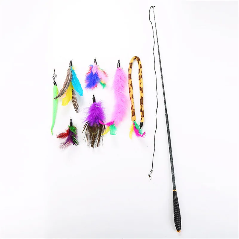 

Pet Cat Toy Set Cat Toy Cat Teaser Multi-Color Feather Gift Extra-value Combination Pieces of Sets