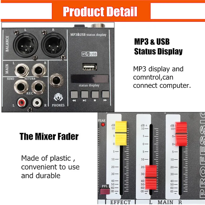 US $115.49 Professional 12 Channel Bluetooth Audio Mixer Studio DJ Mixer Board USB Power Mixing Console Music Stereo Sound Mixer