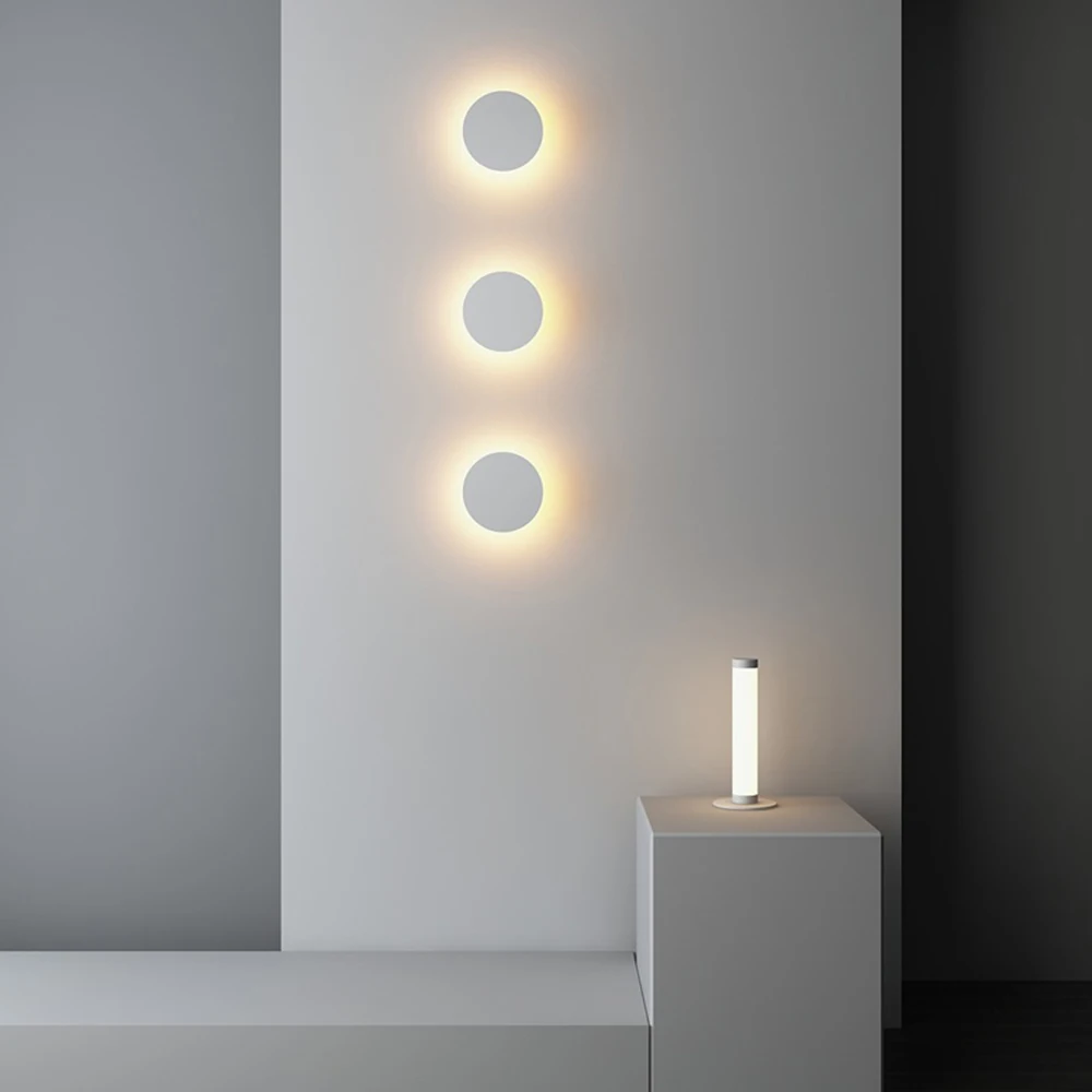 Скандинавский минималистичный креативный настенный светильник, светодиодный светильник, прикроватный светильник для спальни, гостиной, столовой, прохода, круглые квадратные бра