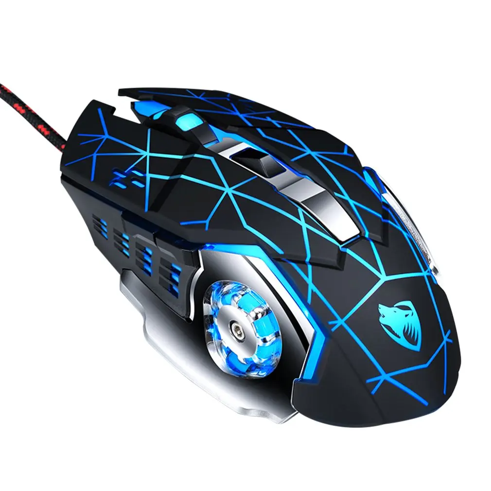with sound Ray Wolf V6 Wrangler Механическая игровая проводная мышь Esports компьютерная Интернет-кафе электронная Спортивная Игровая Usb мышь - Цвет: with sound