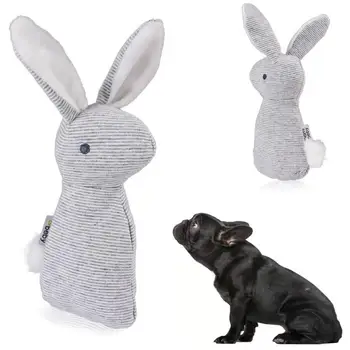 

Pet Puppy Chew Squeaky Plush Sound Rabbit Toy Dog Molar Bite Resistant Cleaning Teeth Cat Toy