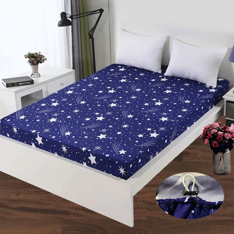  LAGMTA 1 pc 100% Polyester Sheet Mattress Cover Bed Sheet Printing Fitted Sheet Four Corners With E