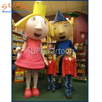 

Ben and Holly look a like Mascot Costume cartoon character boy and girl mascot costume customized fancy dress for adults