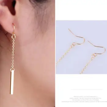 

Fashion Tassel Earrings Chain Pendant Earrings For Women Jewelry Temperament Simple Long Earrings Loop Ear Jewelry Wholesale