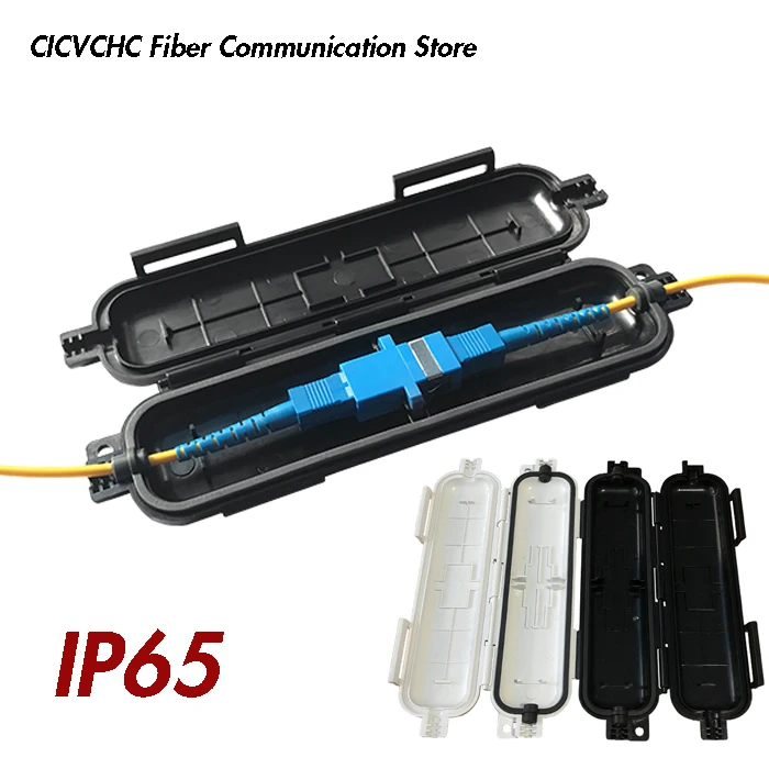 

10pcs Optical fiber cable protected box with adapter type-outdoor waterproof
