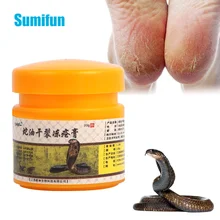 1pc 20g pés creme de pele de óleo de cobra natural anti crack peeling seco reparação creme pé massagem esfoliante pé mão cremes