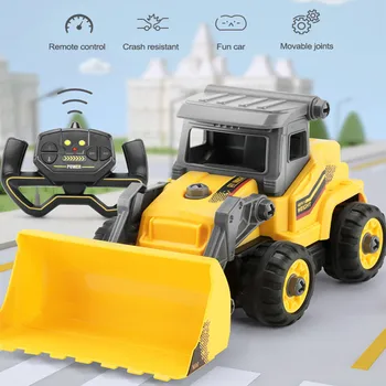 

2.4G Nut Disassembly Loading Unloading Engineering Truck Excavator Bulldozer Child Toy Kids Education Toy Engineering Cars Toy