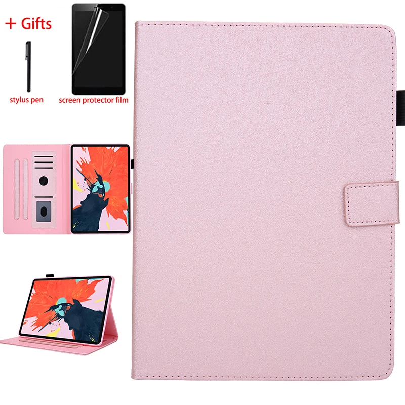 

Shockproof Case for iPad Pro 11 Case with Pencil Holder 2018 Released PU Leather Stand Case for iPad Pro 11 Cover+Film+Pen