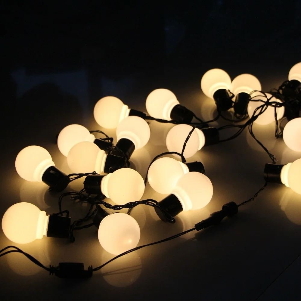 20LED String Lights Bulb 6m Waterproof Globe Bulbs Indoor White Light / Warm Light Sturdy Decoration Led Light String Lamp