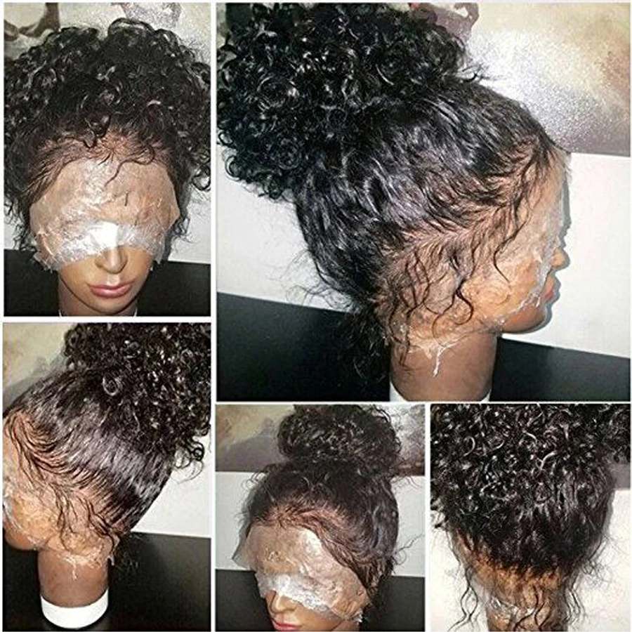 NYUWA 360 Синтетические волосы на кружеве al парик предварительно сорвал с волосы младенца волна воды бразильский человеческих волос
