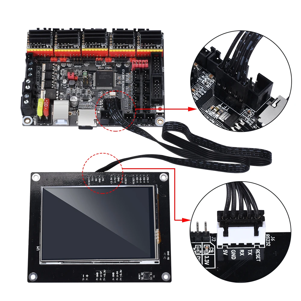 BIGTREETECH TMC2130 V3.0 Драйвер шагового двигателя TMC2208 UART TMC5160 SPI StepStick бесшумный 3d принтер части SKR V1.3 PRO MKS плата