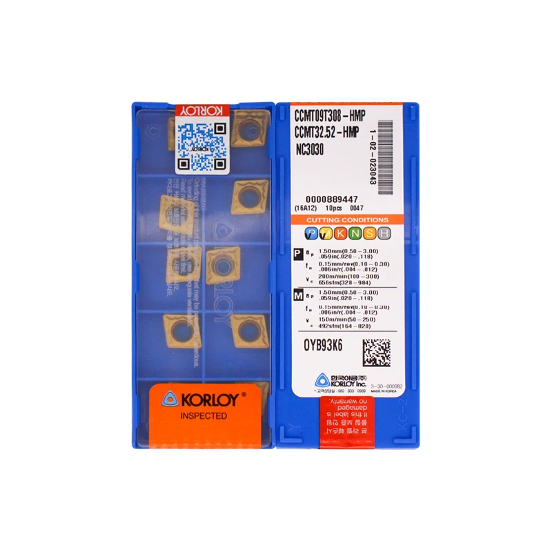 CCMT09T304-HMP PC9030 100% KORLOY оригинальная карбидная вставка лучшего качества 10 шт./лот