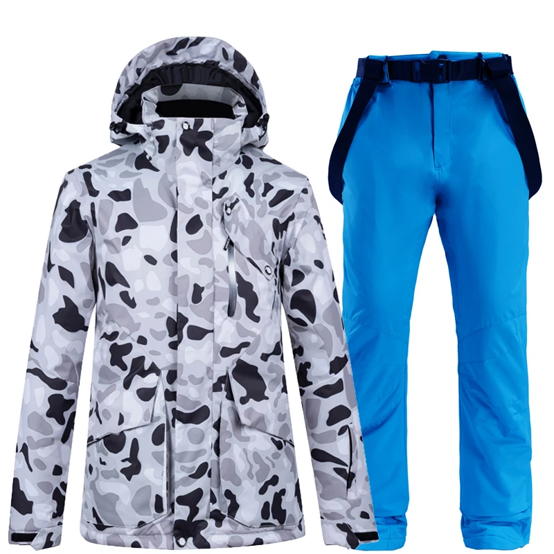Женские лыжные костюмы, новая куртка для сноуборда и штаны, комплекты спортивной одежды, зимний лыжный костюм-30 градусов, водонепроницаемый дышащий материал
