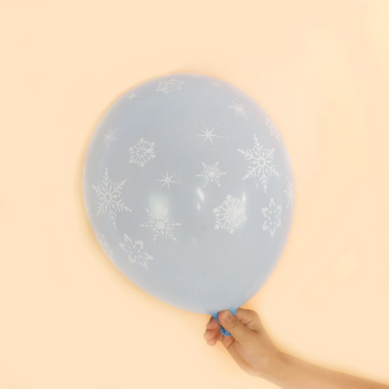 Christmas Latex Balloon Frozen Snowflake Clear Air Balloons Birthday Party Merry Christmas Decor Happy New Year Party Supplies