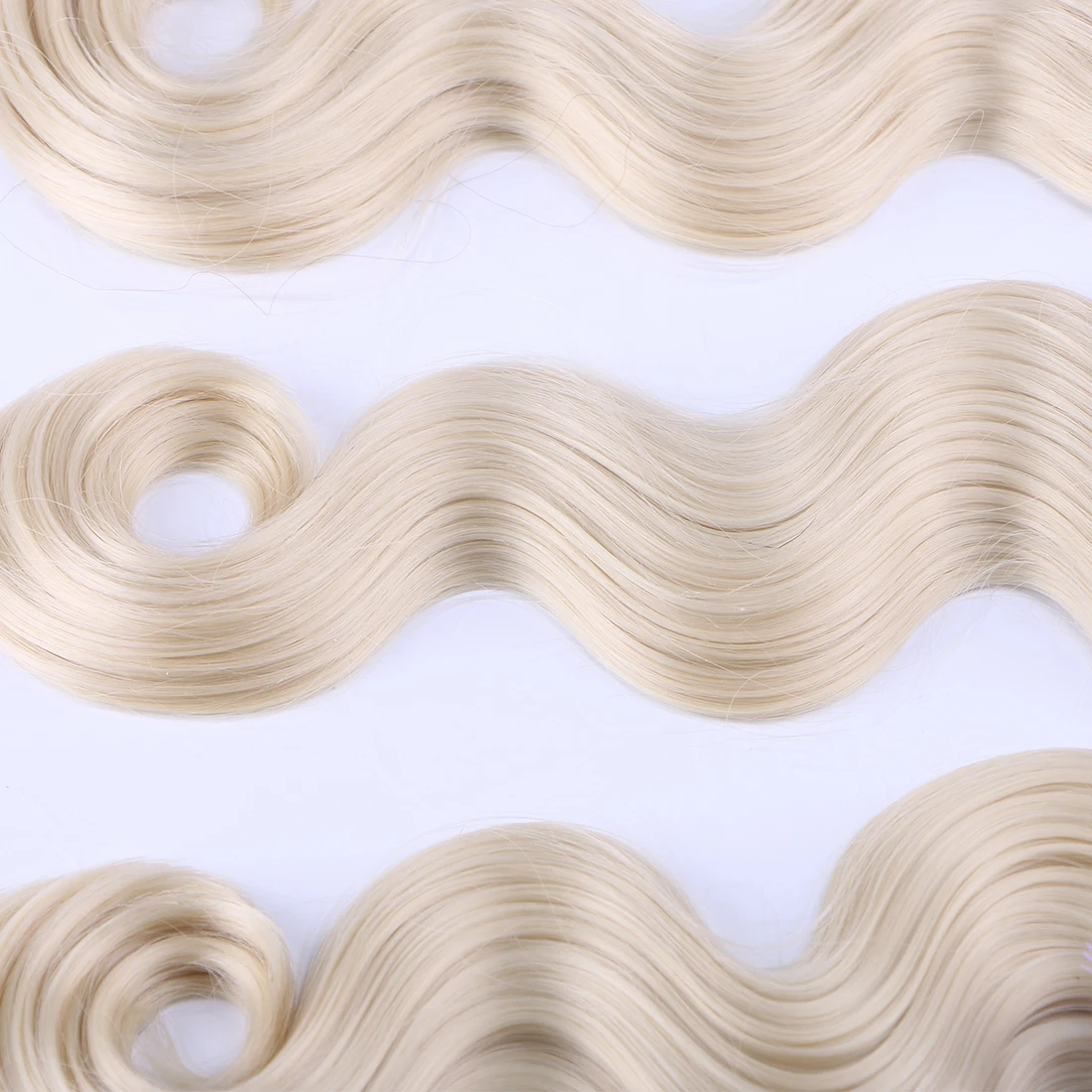 16-26 inches 100g/piece High Temperature Fiber Hair Extensions Color 613 Synthetic Hair Weft Body Wave Hair Bundles for Women 16-26 inches 100g/piece High Temperature Fiber Hair Extensions Color 613 Synthetic Hair Weft Body Wave Hair Bundles for Women